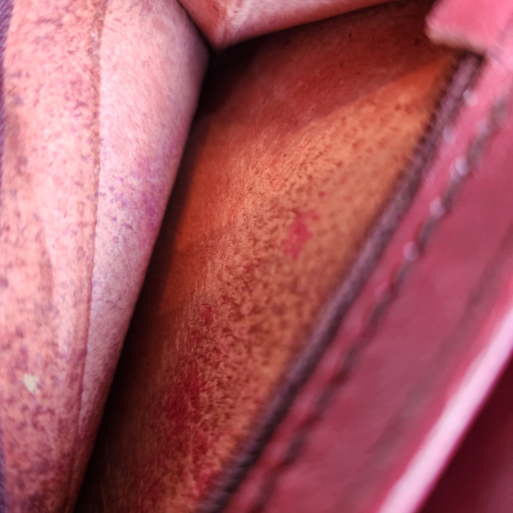 Red Embossed Leather Wallet - Picture 6 of 8